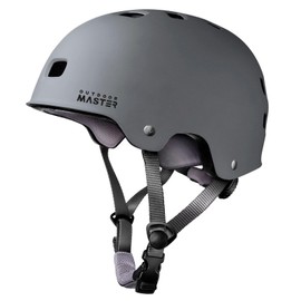 OutdoorMaster Skateboard Cycling Helmet - Two Removable Liners Ventilation Multi-Sport Scooter Roller Skate Inline Skating Rollerblading for Kids, Youth & Adults - XS - Grey