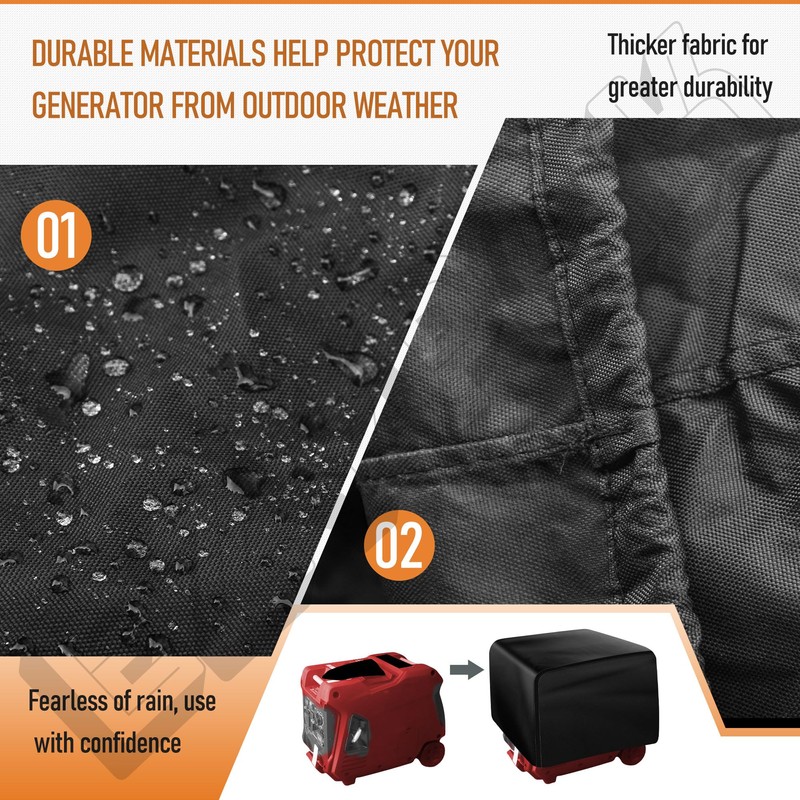 Generator Cover for Predator 5000 Watt, Black, Heavy Duty 600D