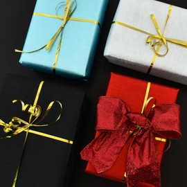 BEISHIDA Red Gift Wrapping Paper Metallic Shine Wrapping Paper Roll Solid Color Gift Wrap Paper, Packing Paper for Wedding, Birthday, Graduation, Christmas Wrapping Paper(17inches X 32.8ft)