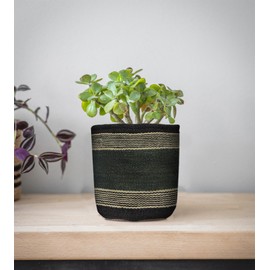 WOODLERY Circular Jute Multi Purpose Storage Basket Durable and Beautiful for Nursery Home Organizing (Rust)