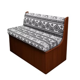 Tomeusey RV Dinette Cushion Covers - Black White Aztec Stretch Slipcovers, 2-Piece Set for Camper Booth Seat Protector, Anti-Slip Furniture Protector (Fits RV Sofa & Travel Trailer)