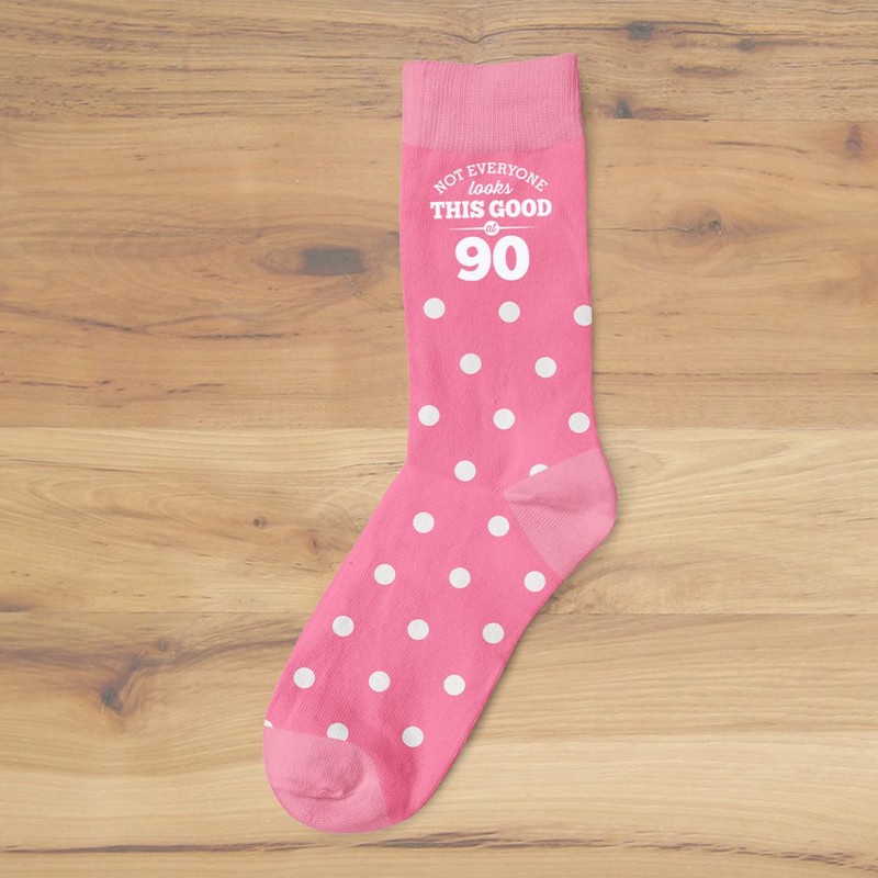 D Design Invent Print! 90th Birthday Gift Pattern Socks Women's