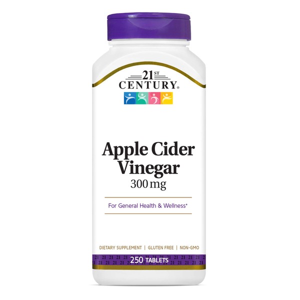 21st Century Apple Cider Vinegar 300mg Tablets, 250 Count