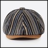 White Fang CA742 Striped Pattern Newsboy Hat, Cap, Hat, Running,