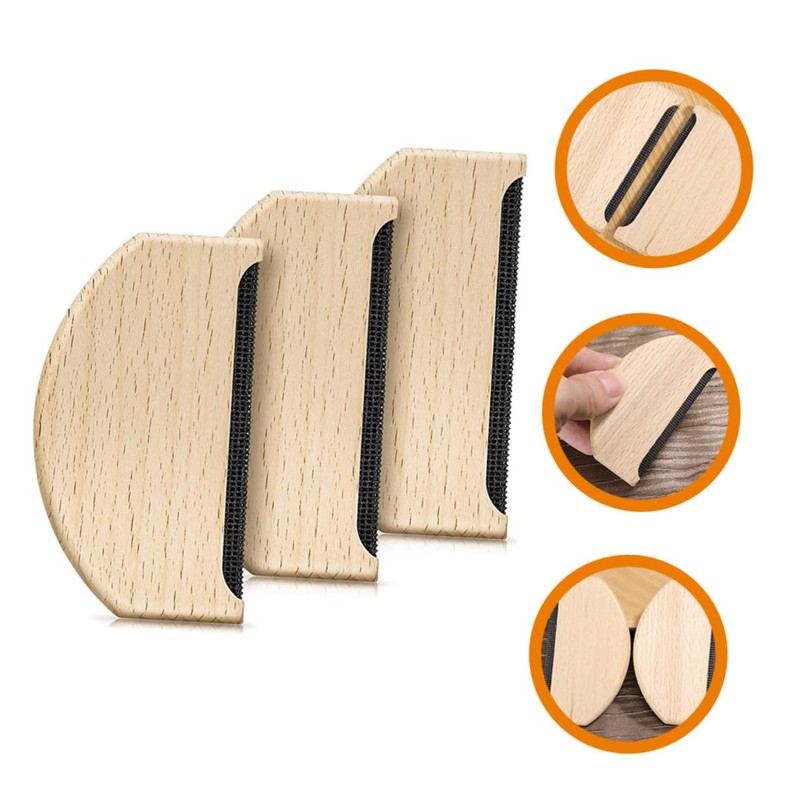 ORFOFE 3Pcs Portable Clothing Shaver Manual Lint Remover Tools for