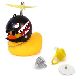 CPJJ 1 Pcs Rubber Duck Bicycle Bell, Bicycle Accessories, MTB Accessories, Mountain Bike Accessories, Duck Bike Bells and Headlight Bike Light Bike Accessories Handlebar Decoration