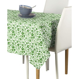 Fabric Textile Products, Inc. Shamrock Scroll White Milliken Signature Tablecloths - Assorted Sizes (60"x84")
