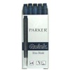 parker fnt pen cart., old model, blu-blk, 5 pc.