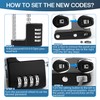 NBYT Cabinet Lock,Combination Padlock,Gym Locker Lock Code Long Adjustable Shackle