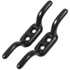2x Heavy Duty 110mm Cleat Hooks - Metal Rope Tiebacks
