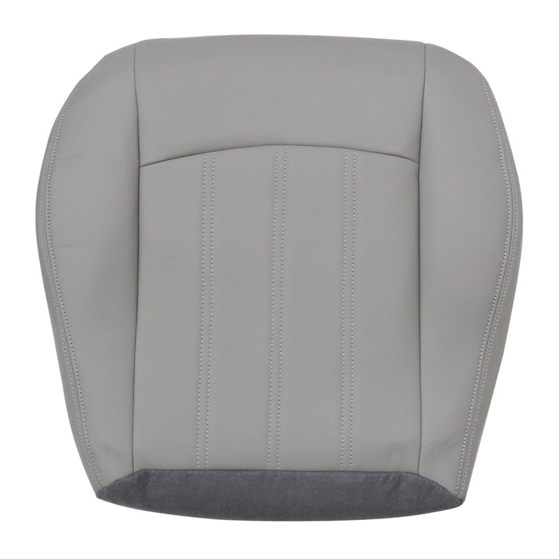 Priprilod Gray Leather Driver Side Bottom Replacement Seat Cover Compatible