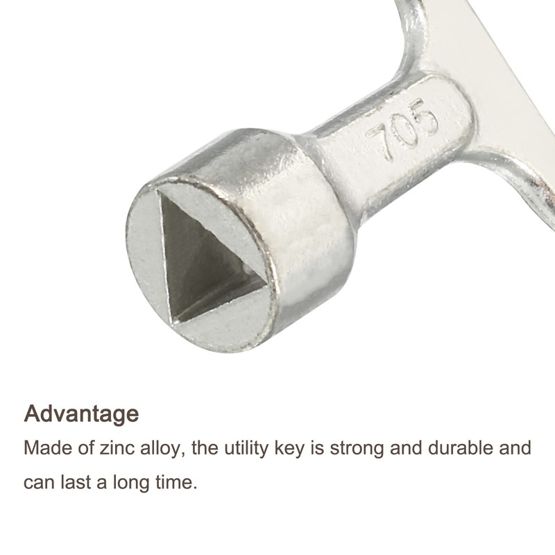 PATIKIL Triangle Socket Spanner Key, 5 Pack Electrical Cabinet Gas