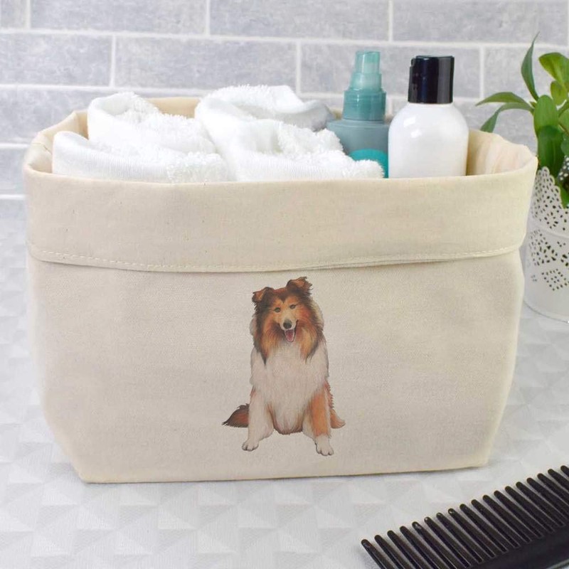 Large 'Rough Collie' Canvas Organiser/Storage Bag (OR00012522)