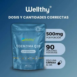 Coenzima Q10 Liposomal 90 Caps Wellthy Sin Sabor