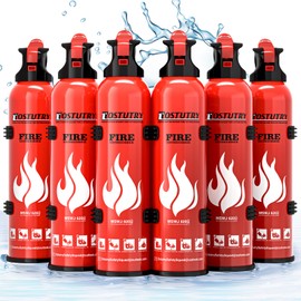 Upgraded 8-IN-1 Fire Extinguisher for Home Vehicle Car Kitchen Boat, Small Fire Extinguishers Spray with Mount for Class A B C K Fire, Portable Non-Toxic Prevent Re-Ignition Easy Clean (6 Pack)
