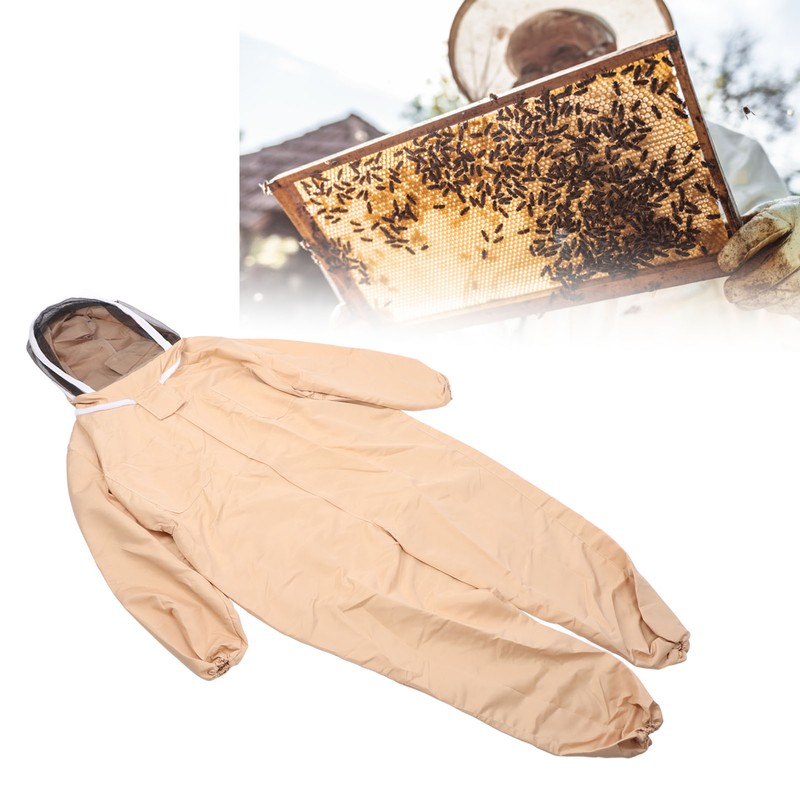 Beekeeping Suit Canvas Full Body Beekeeper Outfit Protective Clothing with