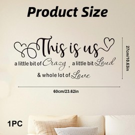 This is Us Crazy Loud Love Wall Stickers for Living Room