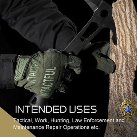 WTACTFUL Lightweight Tactical Gloves for Men & Women, Improved Dexterity Stretchable Grip Guard Protection Breathable Touchscreen Airsoft Paintball Hunting with Padded Palm Flexible Gloves Green M