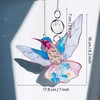 APRMAYST Blue Acrylic Hummingbird Flowers Garden Suncatcher Window Hanging Crystal