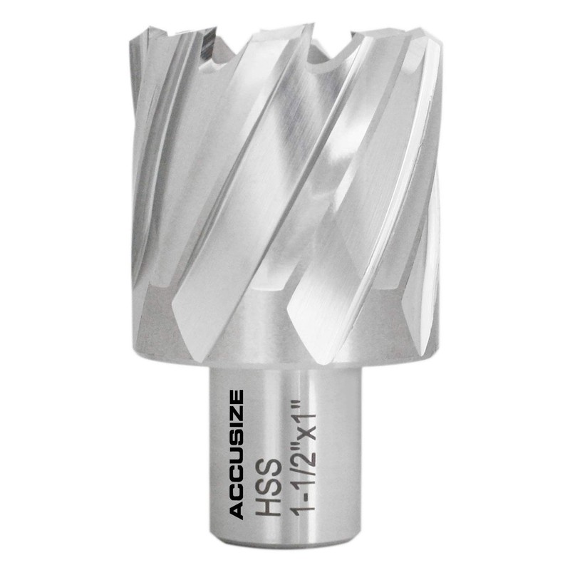 Accusize Industrial Tools Hss Annular Cutter, 1-1/2'' Diameter by 1''
