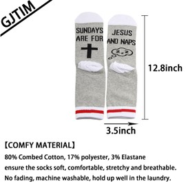 Sundays Are for Jesus & Nap Christian Faith Jesus God Bible Verse Religious Gift Socks, Jesus and Naps EU