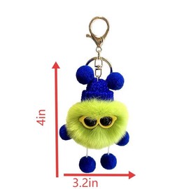 Cute Creative Long Legs Green Plush Keychain Gift for Women - Adorable Bag Charm for Handbag,Coin Purse, Backpack & Car Keys