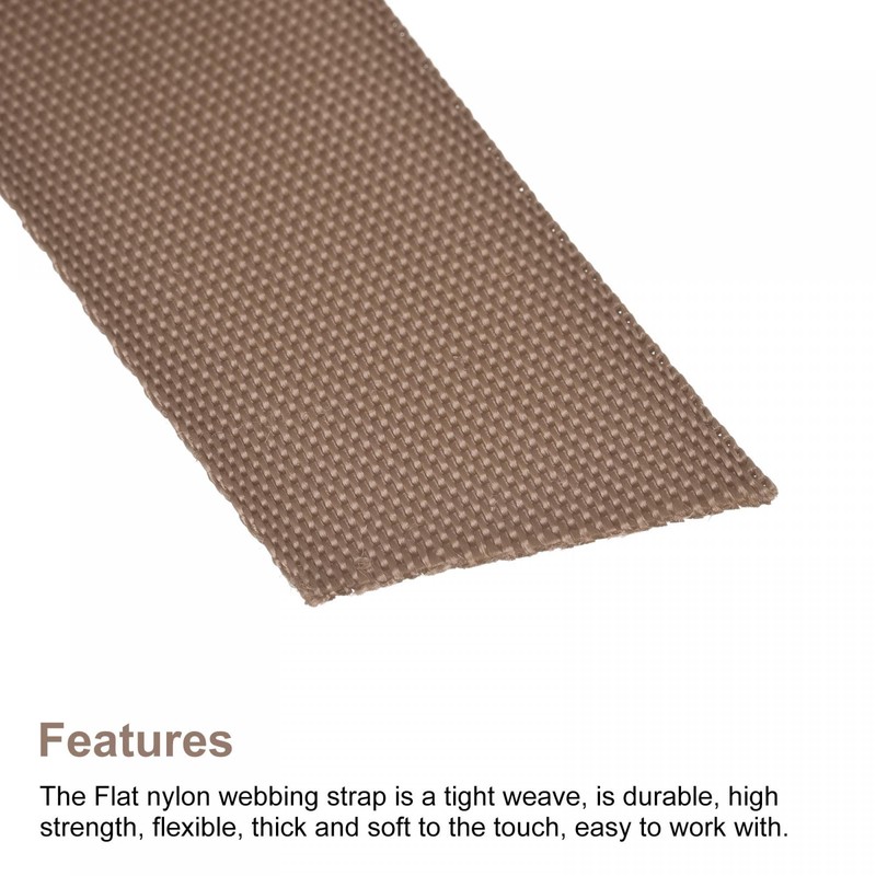 sourcing map Flat Nylon Webbing Strap 1 Inch 30 Yards