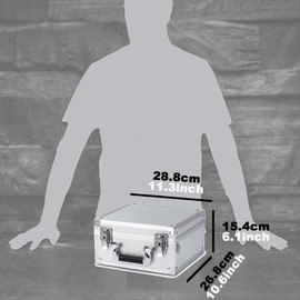 HEWEI WORKS Collectable Trading Card Cases, Toploaders Storage Box, Magnetic Card Storage Hard Cabinet, Graded Card Storage Case, Sports & Trading Collector Storage Box (Silver)