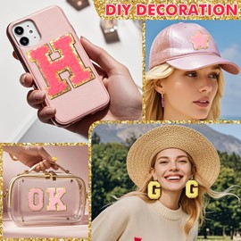 Tidechew Chenille Letter Patches Iron on 26 Pcs Stick on Patches Self Adhesive for DIY Clothes Backpacks Hats Jeans Bag Jacket Varsity Letters Chenille Stickers