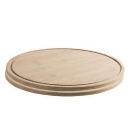 Hammont Round Cutting Board - Bamboo Cutting Board with Juice Grooves - Durable Round Charcuterie Board - Versatile Round Wood Cutting Board - Perfect Meat and Chopping Board | 14" (2 Pack)