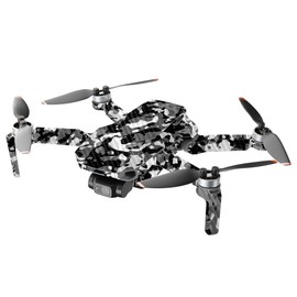 MightySkins Carbon Fiber Compatible with DJI Mini 2 Portable Drone - Black Modern Camo | Protective, Durable Textured Carbon Fiber Finish | Easy to Apply and Change Styles | Made in The USA