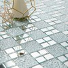 Lovdeco Mirror Peel and Stick Square Mosaic Tile for Kitchen Backsplash,