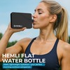 Hemli Flat Water Bottle with Carrying Case – Thin Square