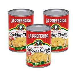 La Preferida Mild Cheddar Cheese Sauce (Velvety, Ready-to-Pour Canned Cheese) for Nachos, Tacos, Dips & Tex-Mex Dishes, Versatile Pantry Staple, 15oz. (Pack of 3)