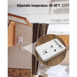 RV Analog Thermostat Fit for Dometic Replace 3106995.032, 12 VDC Beautiful RV Thermostat, Cool Only/Furnace