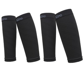 Relakino Calf Supporter, Supervised by Physical The, Compression Calf Sleeve, Sports, Standing Work, Men and Women (Black, 2 Pairs, S/M)