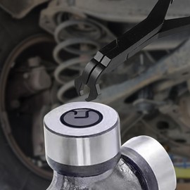 LEONTOOL 75 Degree Angled U-Joint Snap Ring Pliers Push Pin Removal Pliers for Automotive and Medium Duty Trucks, Cars, Equipment, and ATV/UTV, Push Pin Pliers for use with Class 1-5 Vehicles