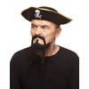Mustaches Braided, Pirate Fake Beard, Black