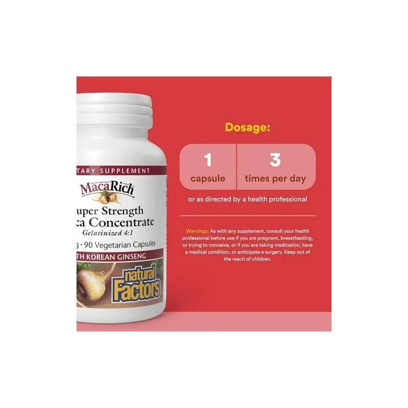 Macarich Concentrado De Maca 500 Mg 90 Caps Natural Factors