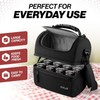 Zulay Kitchen Insulated 2-Compartment Lunch Box Bag With Strap -