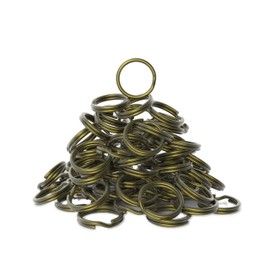 Silipac Keyrings 100PCS Bulk Steel Round Metal 1 inch Split Ring Heavy Duty Keychain Dealer Lanyard Car Key DIY Tag Jumprings