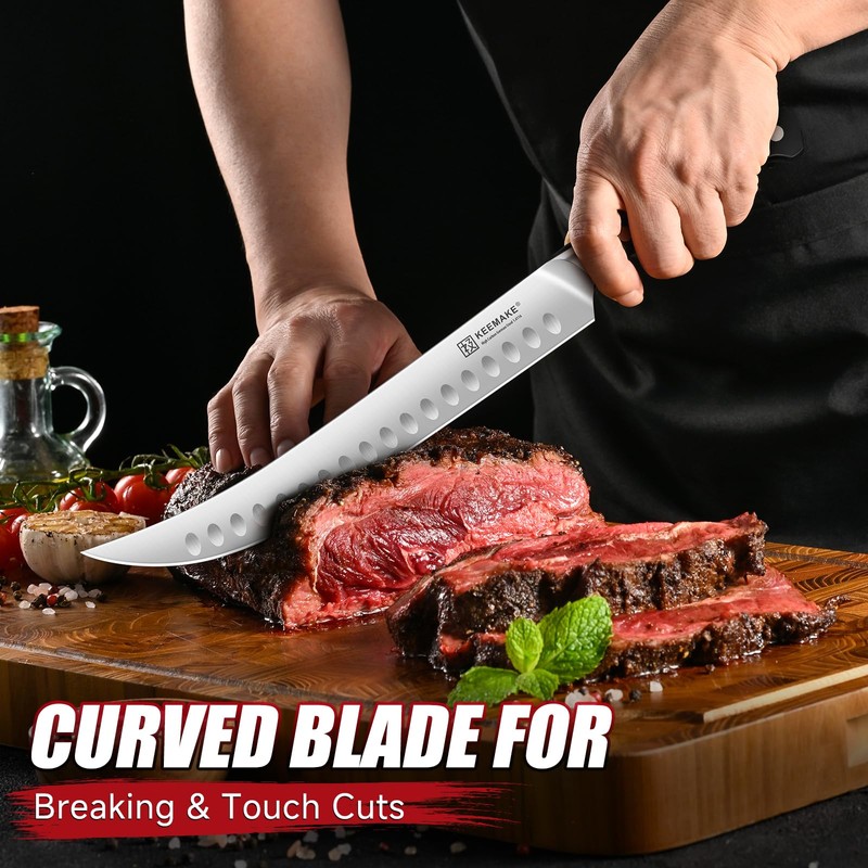 KEEMAKE Carving Knife Set - 12" Brisket Knife & 10"