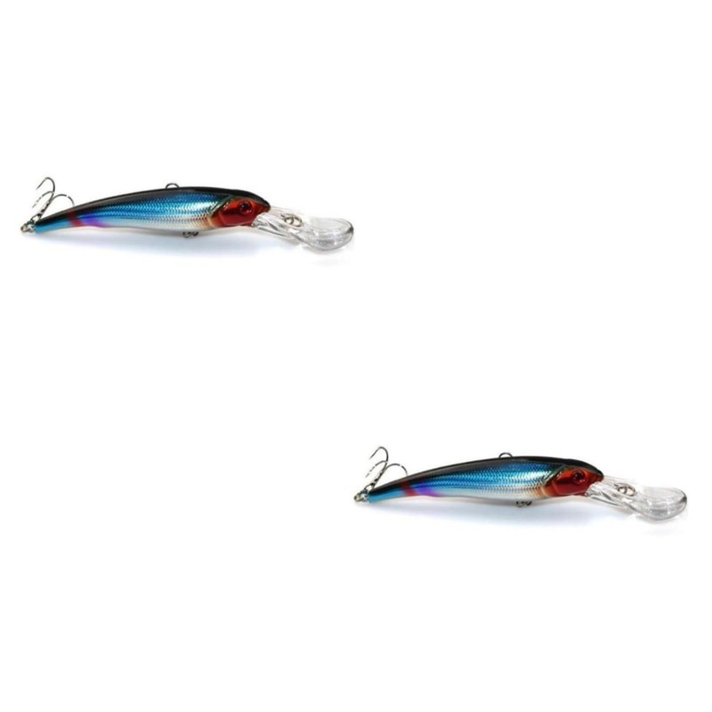 Kisangel Lure Set 2pcs 11cm Realistic Fishing Lures for Bass