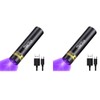 ALONEFIRE 2PCS ALONEFIRE SV57 3W Portable UV Flashlight 365nm Rechargeable Ultraviolet USA