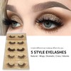 DYSILK 5 Pairs 6D Mink Eyelashes 5 Styles Mixed Lashes