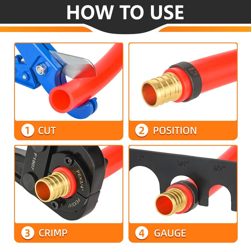 50 Pieces HeSun 3/4-Inch PEX Copper Ring, PEX-B Crimp Ring,