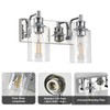ALAISLYC 2-Light Bathroom Light Fixtures Modern Chrome Vanity Lights for