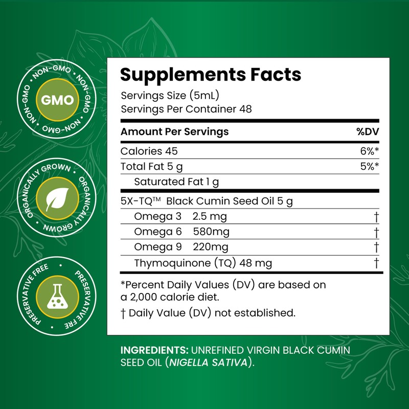 Amazing Herbs Premium Black Seed Oil - Cold Pressed Nigella