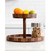 Extra Large 2-Tier Acacia Wood Lazy Susan, 15 Inch Round