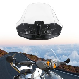 LUXEMOTO Front Windshield for Can-Am Ryker, 3" Adjustable TranslucentWind Deflector Dustproof Hard Coated Windscreen for Can Am Ryker 900 600 Sport Rally All Models Accessories (Replace #219401032)